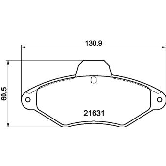 Jeu de 4 plaquettes de frein avant MINTEX OEM 425156