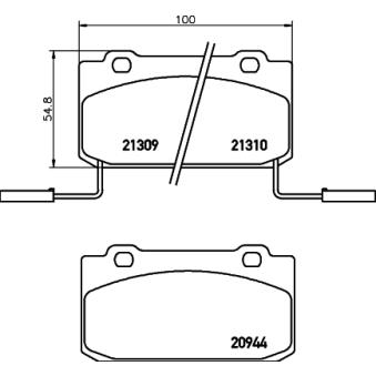 Jeu de 4 plaquettes de frein avant MINTEX [MDB1636]