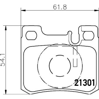 Jeu de 4 plaquettes de frein arrière MINTEX OEM A0024200020