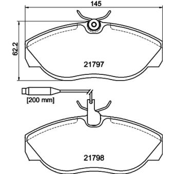 Jeu de 4 plaquettes de frein avant MINTEX OEM 9945788