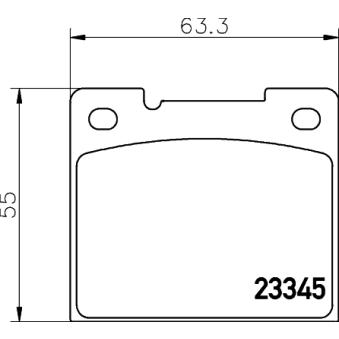 Jeu de 4 plaquettes de frein arrière MINTEX OEM 2713360 Jeu de 4 plaquettes de frein arrière MINTEX OEM 2713360