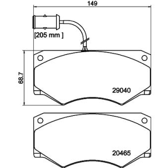 Jeu de 4 plaquettes de frein avant MINTEX OEM 1906040