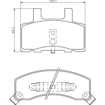 Jeu de 4 plaquettes de frein avant MINTEX [MDB1778]