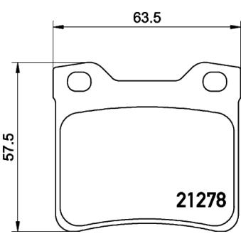 Jeu de 4 plaquettes de frein arrière MINTEX OEM 425130 Jeu de 4 plaquettes de frein arrière MINTEX OEM 425130
