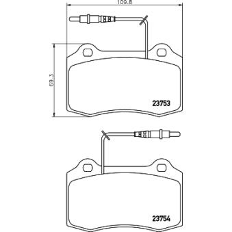 Jeu de 4 plaquettes de frein avant MINTEX OEM 425182