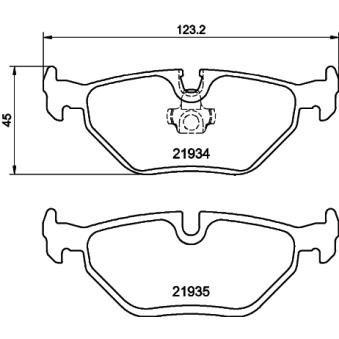 Jeu de 4 plaquettes de frein arrière MINTEX OEM SFP100520