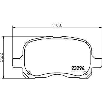 Jeu de 4 plaquettes de frein avant MINTEX OEM 0446502040