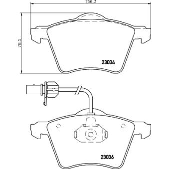 Jeu de 4 plaquettes de frein avant MINTEX OEM 7D0698151A