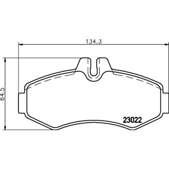 Jeu de 4 plaquettes de frein avant MINTEX OEM 0034200120 Jeu de 4 plaquettes de frein avant MINTEX OEM 0034200120
