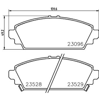 Jeu de 4 plaquettes de frein avant MINTEX OEM 45022S1AE80