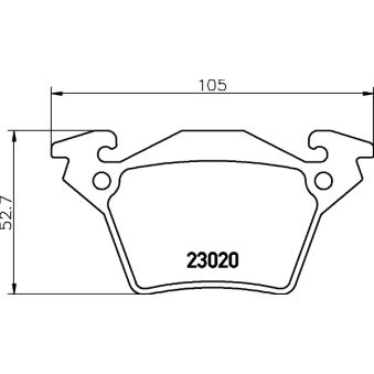 Jeu de 4 plaquettes de frein arrière MINTEX OEM A0034200220