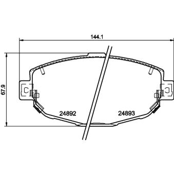 Jeu de 4 plaquettes de frein avant MINTEX [MDB2007]
