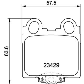 Jeu de 4 plaquettes de frein arrière MINTEX OEM 0446630120
