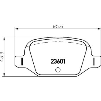 Jeu de 4 plaquettes de frein arrière MINTEX OEM 1618111480
