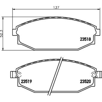 Jeu de 4 plaquettes de frein avant MINTEX OEM SB000100