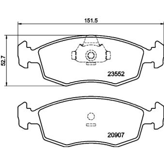 Jeu de 4 plaquettes de frein avant MINTEX OEM 9949125
