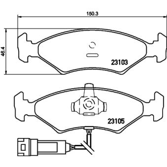 Jeu de 4 plaquettes de frein avant MINTEX OEM 1613128