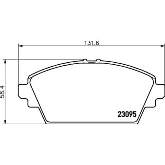 Jeu de 4 plaquettes de frein avant MINTEX OEM 41060AV126