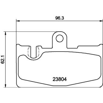 Jeu de 4 plaquettes de frein arrière MINTEX OEM 446650100