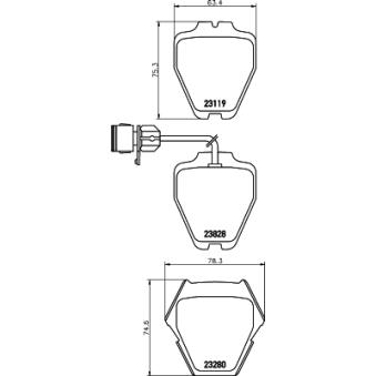 Jeu de 4 plaquettes de frein avant MINTEX OEM 4D0698151M