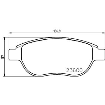 Jeu de 4 plaquettes de frein avant MINTEX OEM ZQ92341380