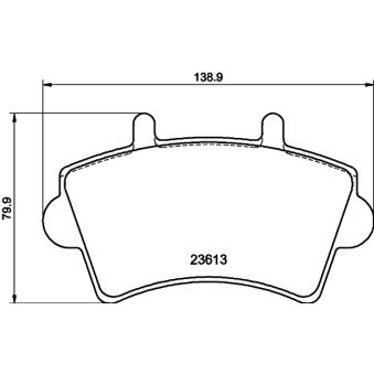 Jeu de 4 plaquettes de frein avant MINTEX OEM 8660004600
