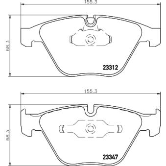 Jeu de 4 plaquettes de frein avant MINTEX OEM 1763089