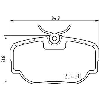 Jeu de 4 plaquettes de frein arrière MINTEX OEM STC3684
