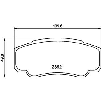 Jeu de 4 plaquettes de frein arrière MINTEX OEM 425247