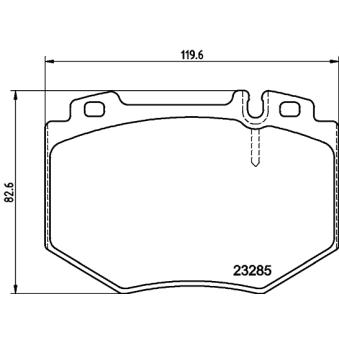 Jeu de 4 plaquettes de frein avant MINTEX OEM 0034206120 Jeu de 4 plaquettes de frein avant MINTEX OEM 0034206120