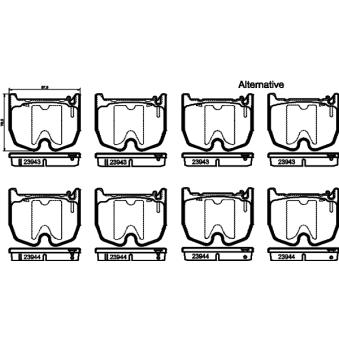 Jeu de 4 plaquettes de frein avant MINTEX OEM 0034205320