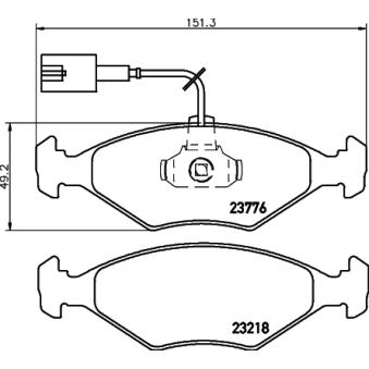 Jeu de 4 plaquettes de frein avant MINTEX OEM 71770960