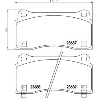 Jeu de 4 plaquettes de frein avant MINTEX MDB2618