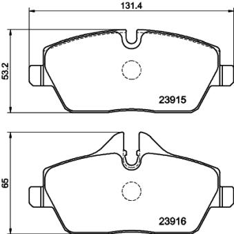 Jeu de 4 plaquettes de frein avant MINTEX OEM 34116860016