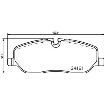 Jeu de 4 plaquettes de frein avant MINTEX OEM SFP5000010