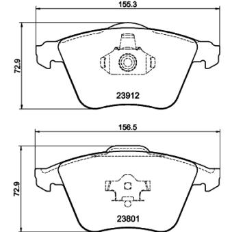 Jeu de 4 plaquettes de frein avant MINTEX OEM 31317658