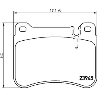 Jeu de 4 plaquettes de frein avant MINTEX OEM A0044205120