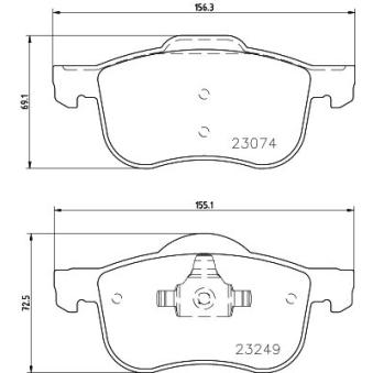 Jeu de 4 plaquettes de frein avant MINTEX OEM 8623861