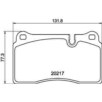 Jeu de 4 plaquettes de frein avant MINTEX OEM SFP500045