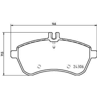 Jeu de 4 plaquettes de frein avant MINTEX OEM A0074201620