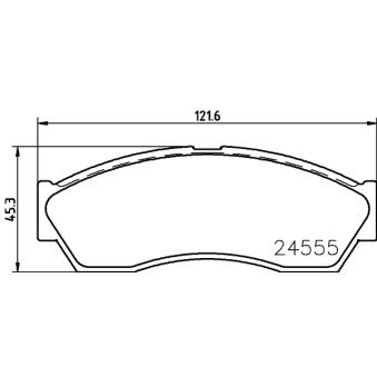 Jeu de 4 plaquettes de frein avant MINTEX OEM 277942100134