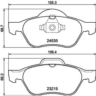 Jeu de 4 plaquettes de frein avant MINTEX OEM 7701210127