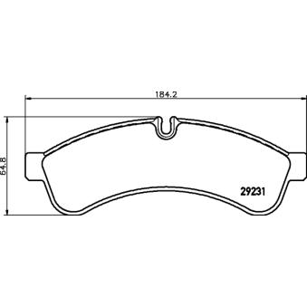 Jeu de 4 plaquettes de frein arrière MINTEX OEM 500055652