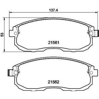 Jeu de 4 plaquettes de frein avant MINTEX OEM 41060AM892 Jeu de 4 plaquettes de frein avant MINTEX OEM 41060AM892