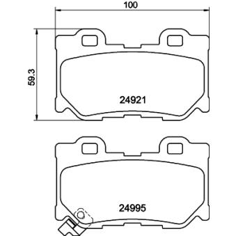 Jeu de 4 plaquettes de frein arrière MINTEX OEM D4060JL00E