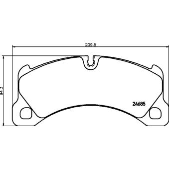 Jeu de 4 plaquettes de frein avant MINTEX OEM 95835193930
