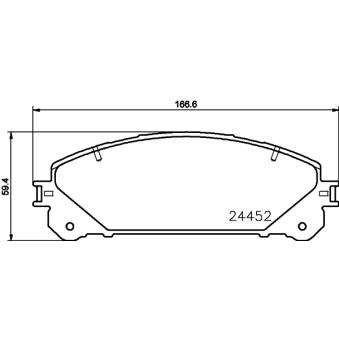Jeu de 4 plaquettes de frein avant MINTEX OEM 0446578010