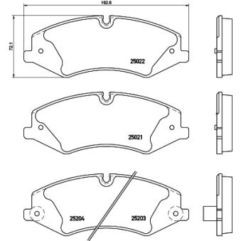 Jeu de 4 plaquettes de frein avant MINTEX OEM LR161940