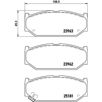 Jeu de 4 plaquettes de frein avant MINTEX OEM 5581071L00