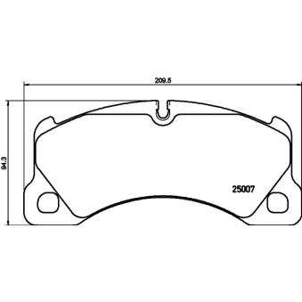 Jeu de 4 plaquettes de frein avant MINTEX OEM 7P0698151D